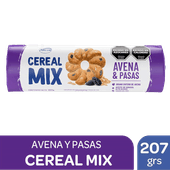 Galletitas CEREAL MIX Avena y Pasas 207g
