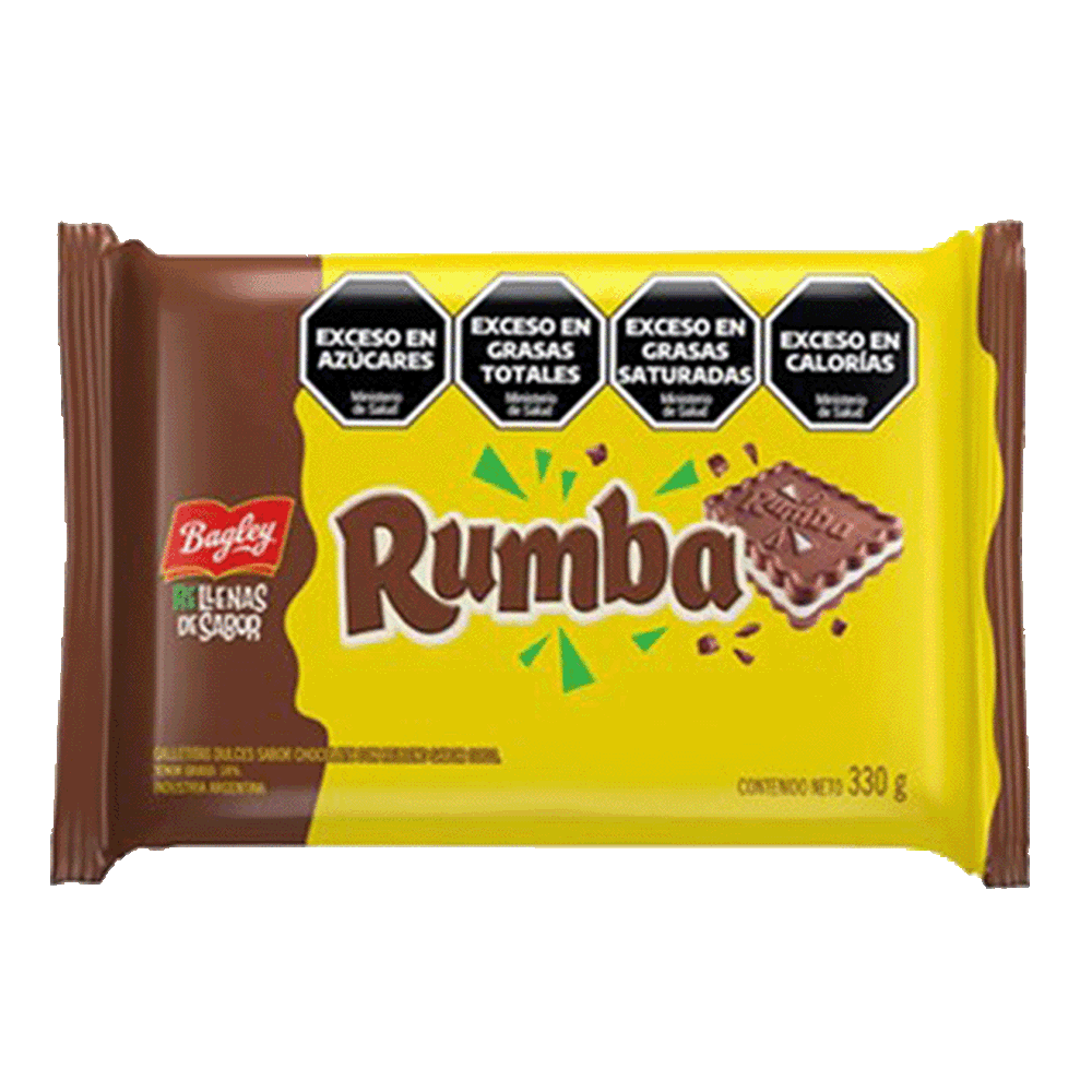 Galletitas Chocolate Rellena Coco Rumba X3 110 gr