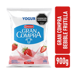 Yogur GRAN COMPRA Bebible Frutilla 900g