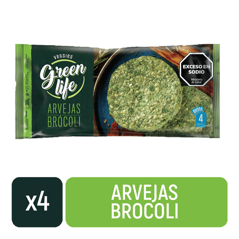 Veggies GREEN LIFE ArvejasBrocoli 4u