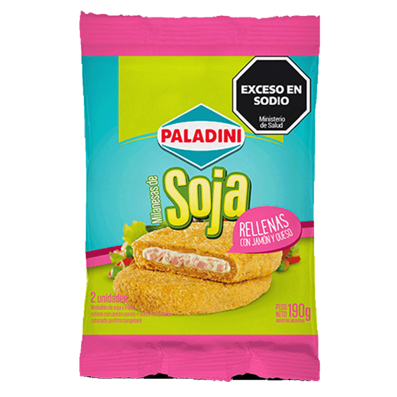 Milanesa De Soja PALADINI Con Jamón y Queso 2u