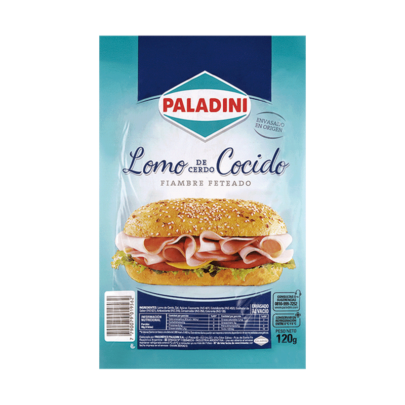 Lomo Cocido PALADINI Feteado Vacio 120g
