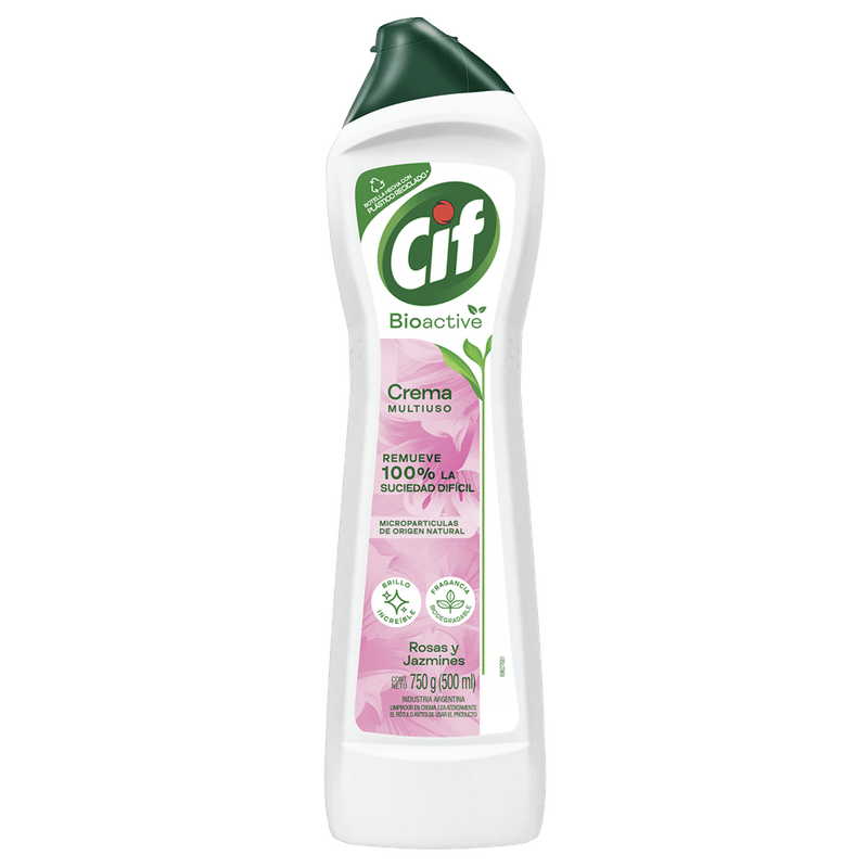 Limpiador Cremoso CIF Bioactive Jazmin y Rosas 750g