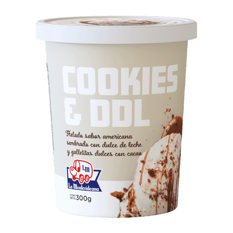 Helado LA MONTEVIDEANA Cookies C/DDL 300g