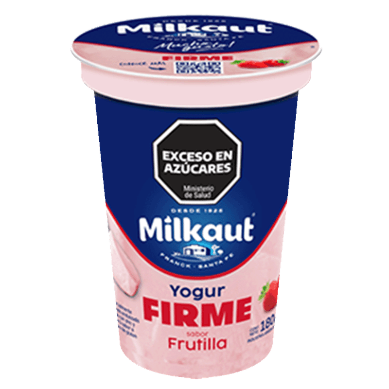 Yogur MILKAUT Firme Frutilla Pote 180g