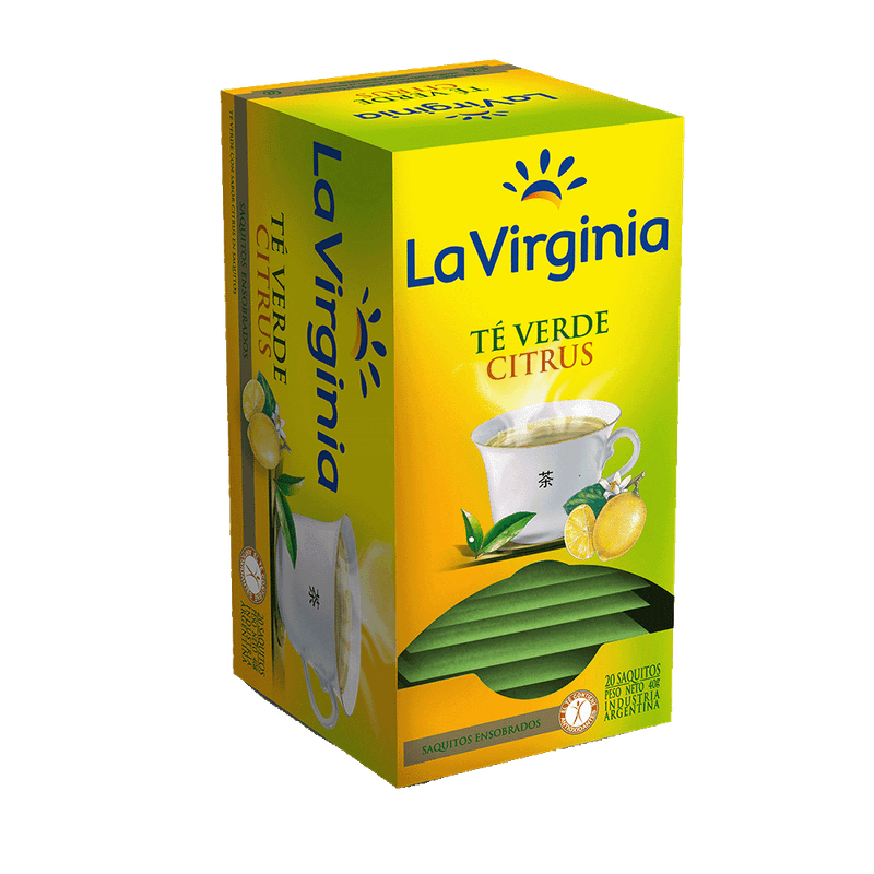 Té LA VIRGINIA Verde Citrus 25u