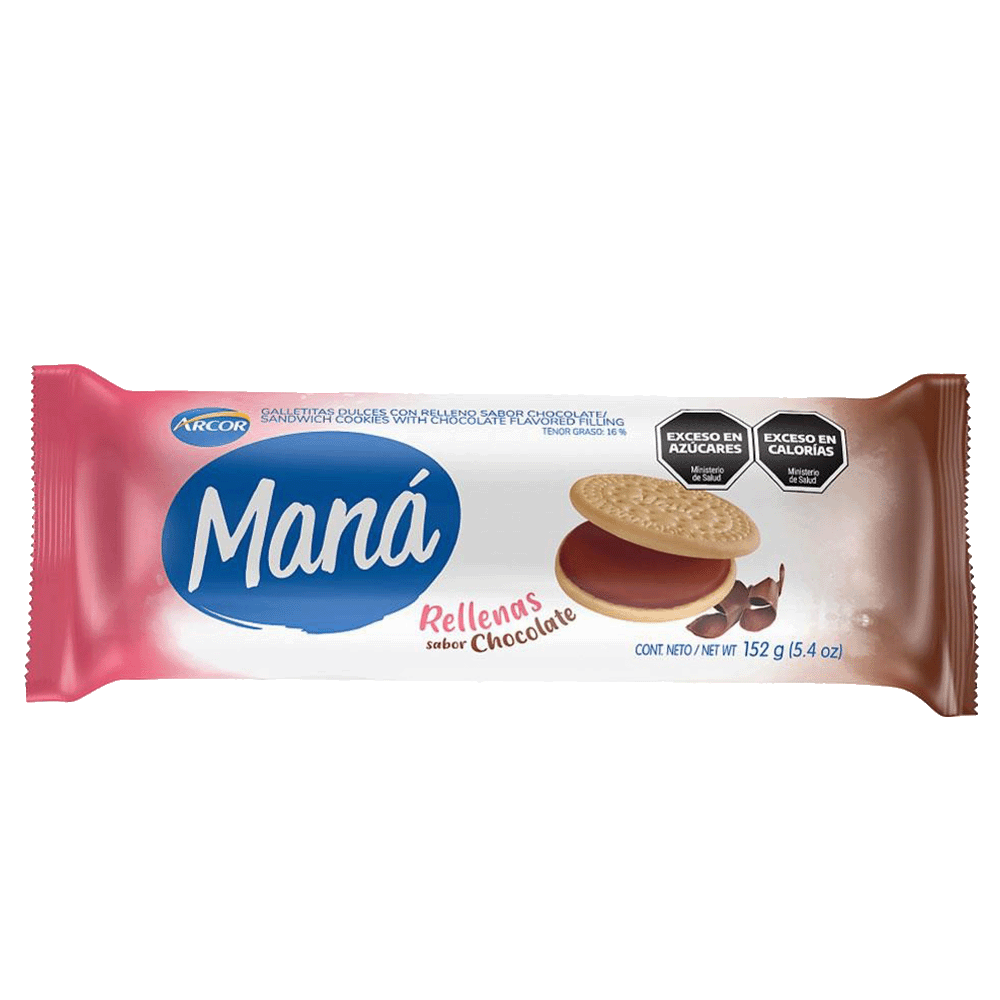 Galletitas Mana Rellenas Chocolate x 152 gr