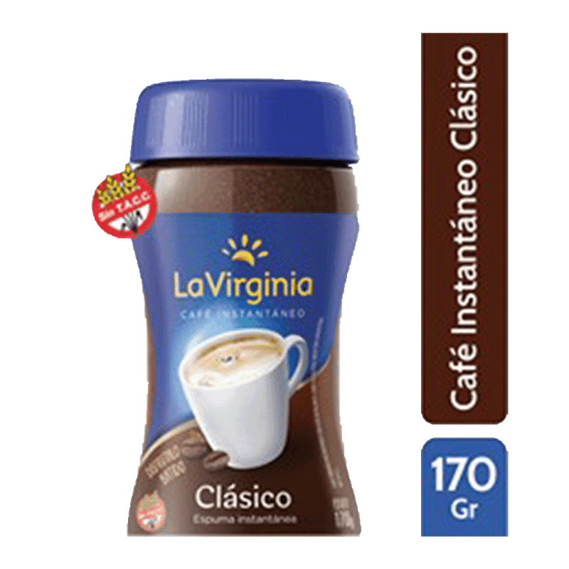 Café Instantaneo LA VIRGINIA Clasico Frasco 170g