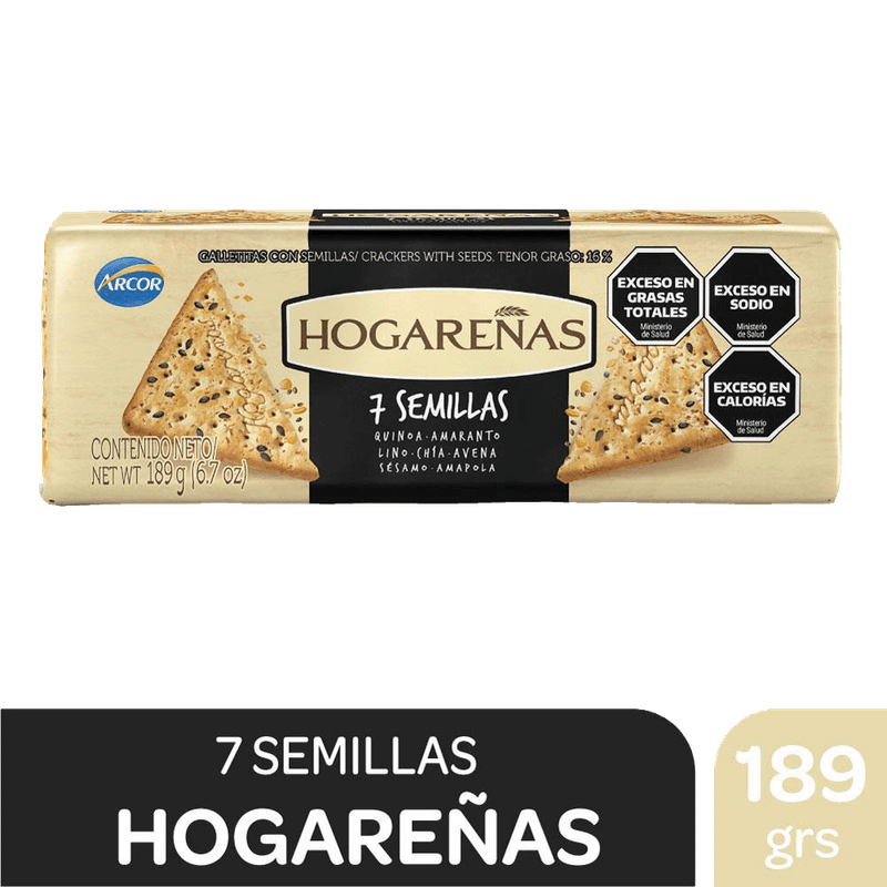 Galletitas HOGAREÑAS 7 Semillas 189g