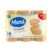 Galletitas MANA Vainilla Pack3 136g