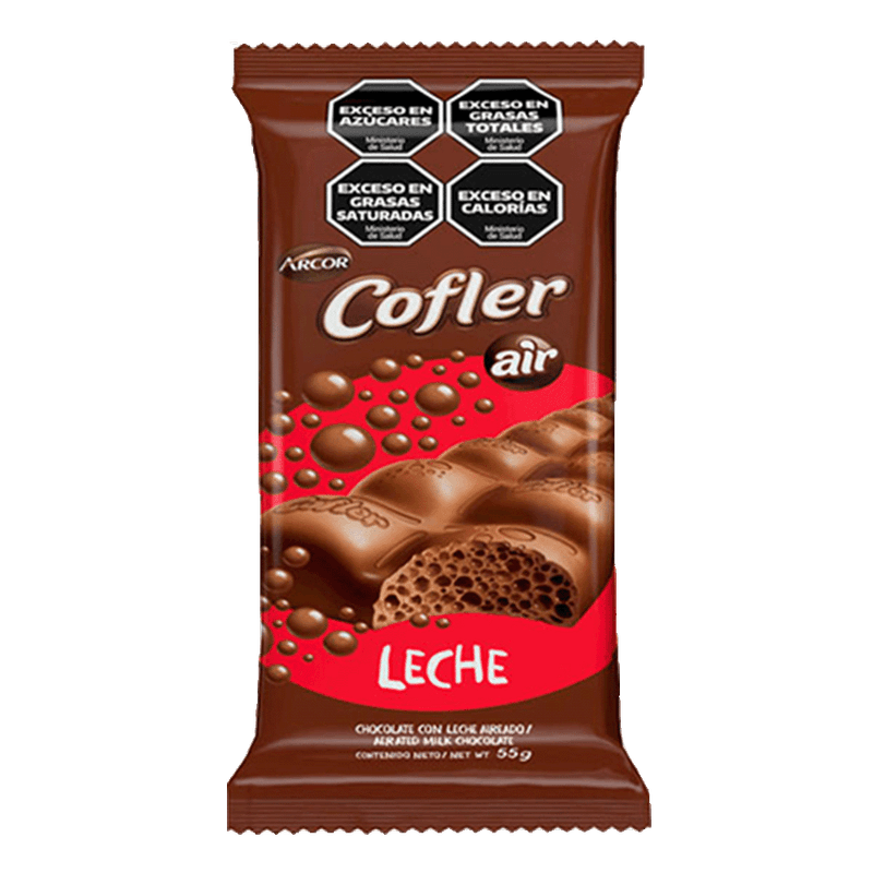 Chocolate COFLER Air Con Leche 55g