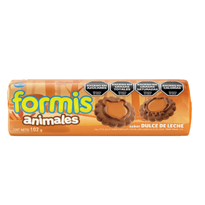 Galletitas FORMIS Rellenas Chocolate/Dulce De Leche 102g