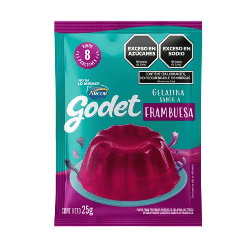 Gelatina GODET Frambuesa 25g