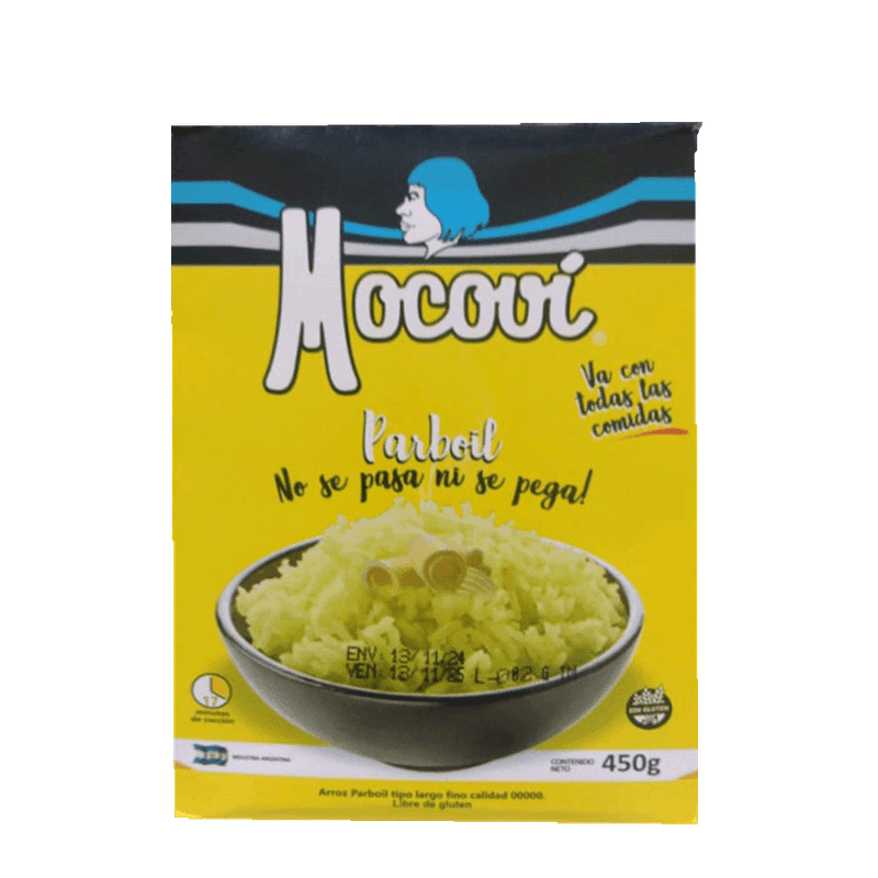 Arroz MOCOVI Largo Fino Parboil Estuche 450g