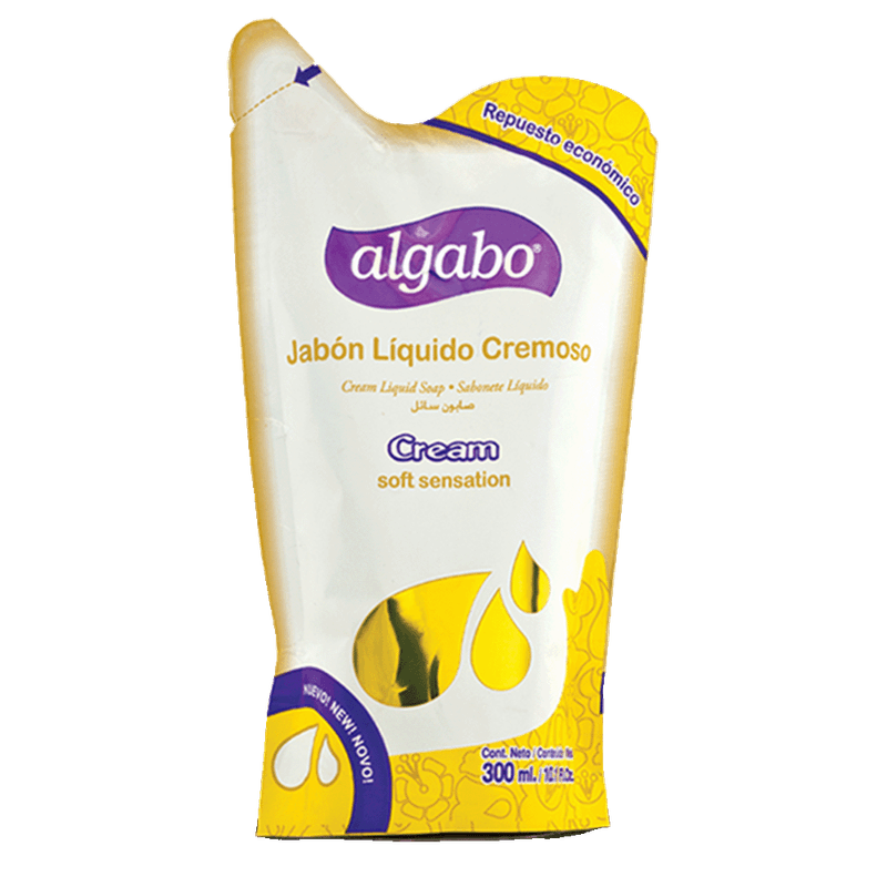Jabón Líquido ALGABO Doy Pack Cream 300cc