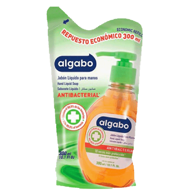 Jabón Líquido ALGABO Para Manos Antibacterial DoyPack 300ml