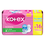 Toallas Femeninas KOTEX Normal Con Alas 16u