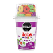 Yogur ILOLAY Kids Entero Con Aritos Frutilla 160g