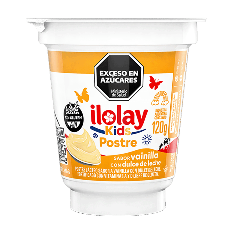 Postre ILOLAY Kids Vainilla Con Dulce De Leche 120g
