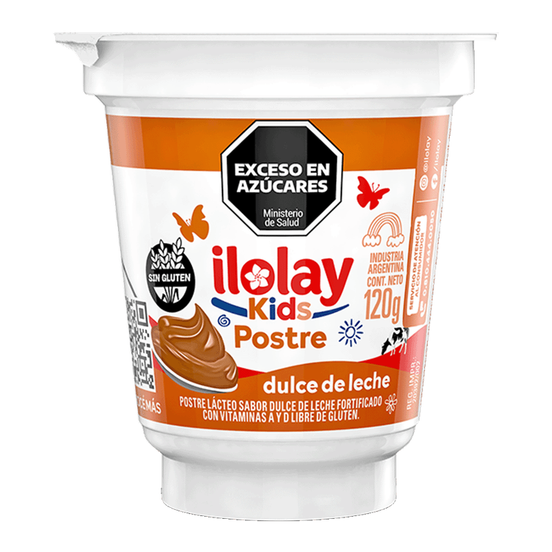 Postre ILOLAY Kids Vainilla Con Dulce De Leche 120g