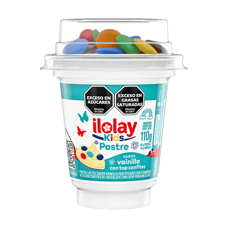 Postre ILOLAY Kids Vainilla Con Confites 110g