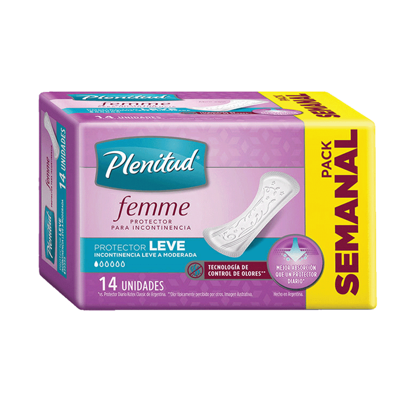 Protectores Diarios PLENITUD Femme Leve 14u