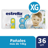 Pañales ESTRELLA Hiperpack XG 36u