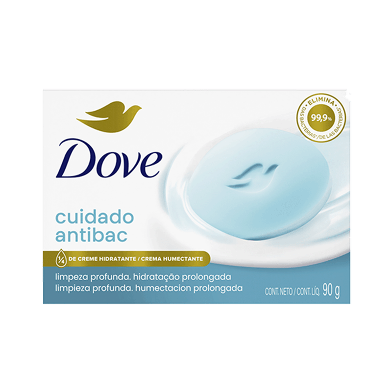 Jabón De Tocador DOVE Cuida y Protege Antibacterial 90g