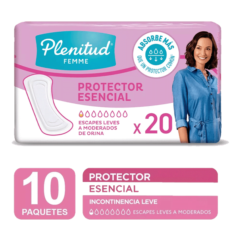 Protectores Diarios PLENITUD Femme Esencial Incontinencia 20u