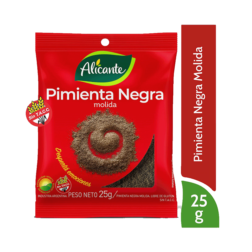 Pimienta Negra Alicante Molida sobre 25 gr