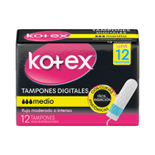 Tampones KOTEX Digitales Mediano 12u