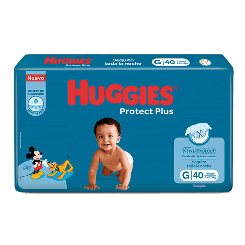Pañales HUGGIES Protect Plus G 40u