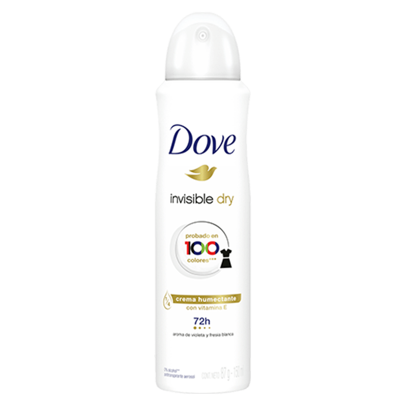 Antitranspirante DOVE Aerosol 72hS Invisible Dry 87g