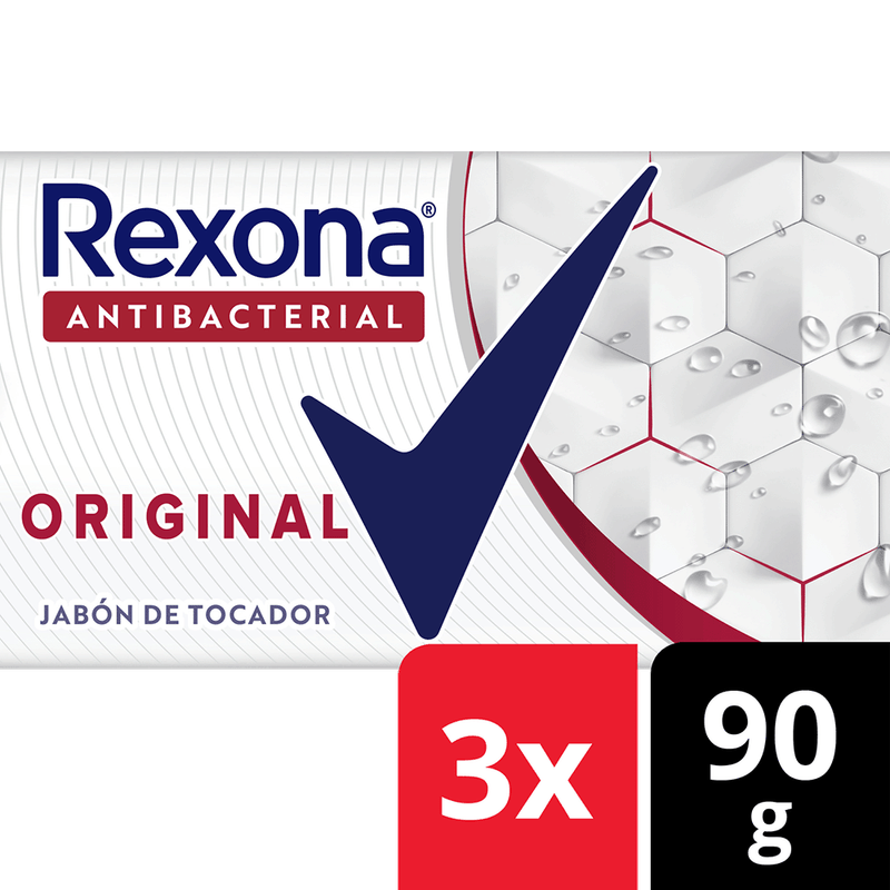 Jabon REXONA Antibacterial 99 Original Pack3 90g