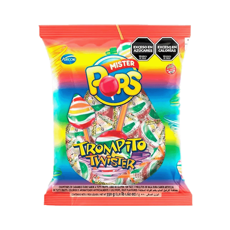 Chupetines Mister POPS Trompito Twister 50u