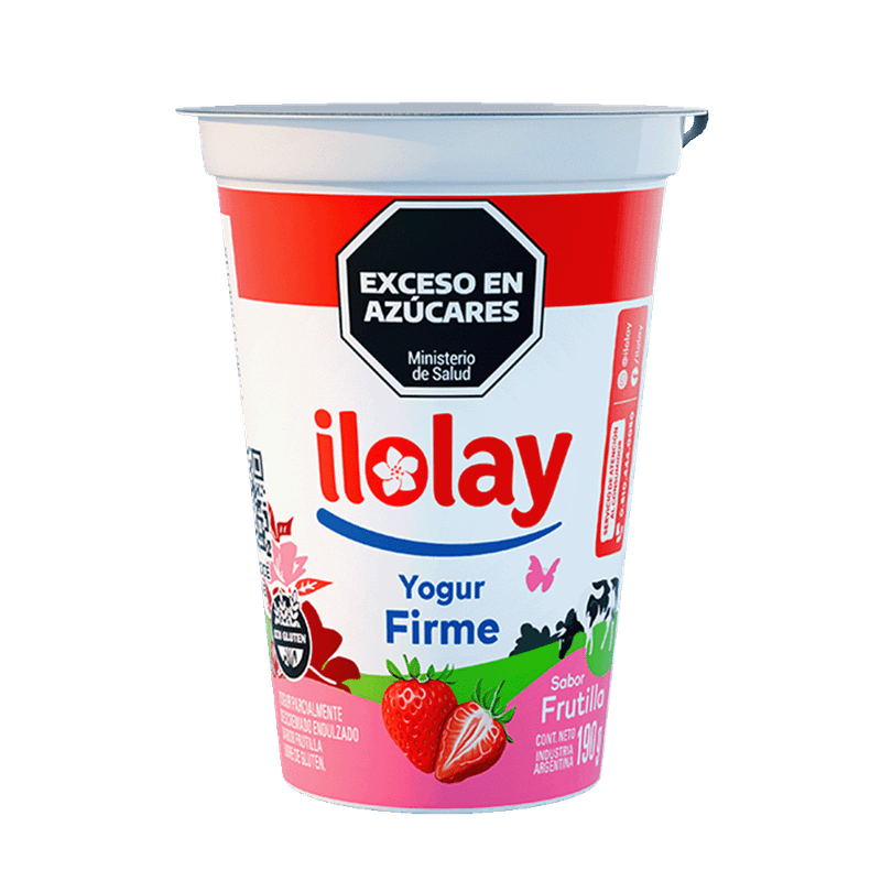 Yogur ILOLAY Firme Entero Frutilla 190g