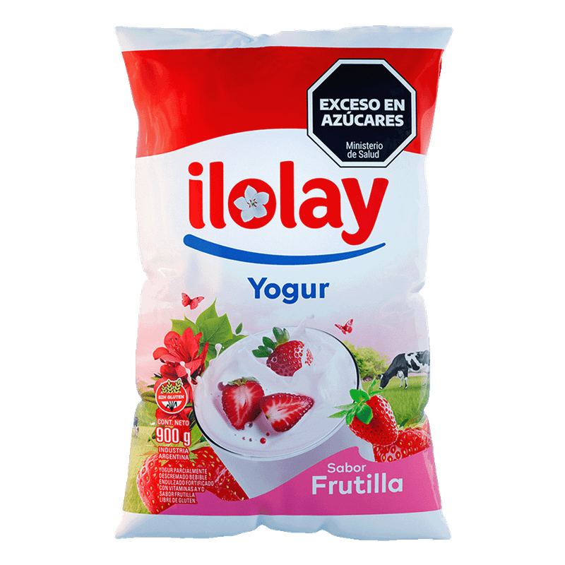 Yogur ILOLAY Frutilla Sachet 900g
