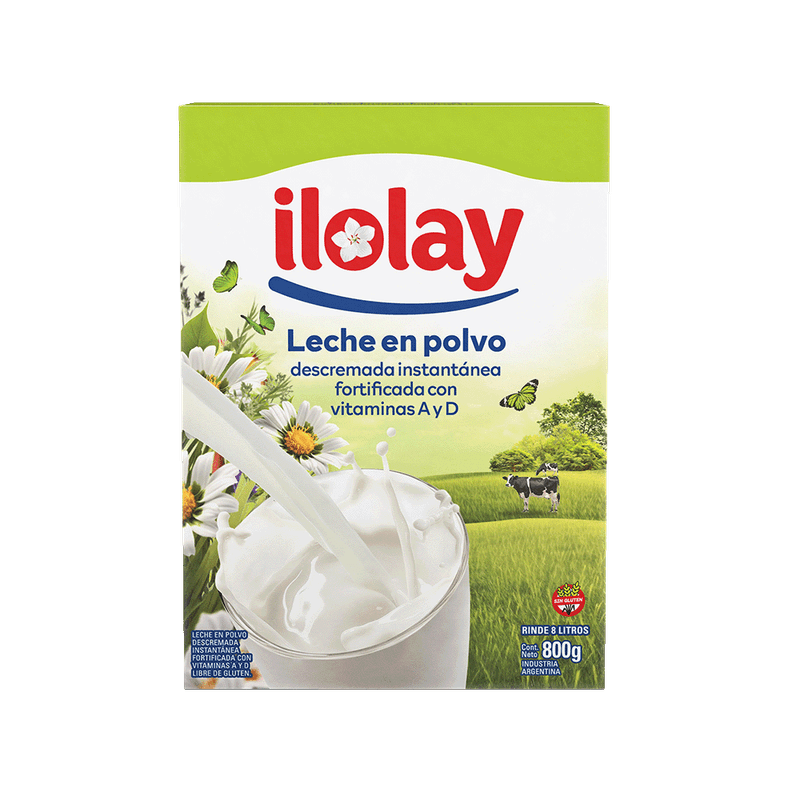 Leche ILOLAY En Polvo Descremada Estuche 800g