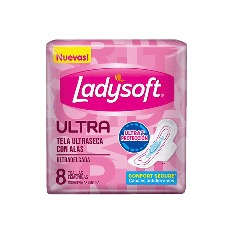 Toallas Femeninas LADYSOFT Ultra Seca 8u