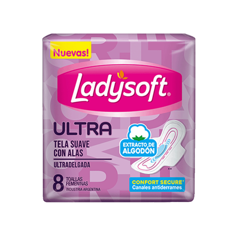 Toallas Femeninas LADYSOFT Ultra Suave 8u