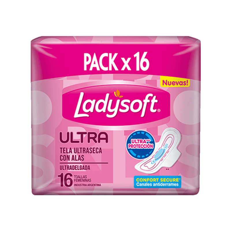 Toallas Femeninas LADYSOFT Ultra Seca 16u
