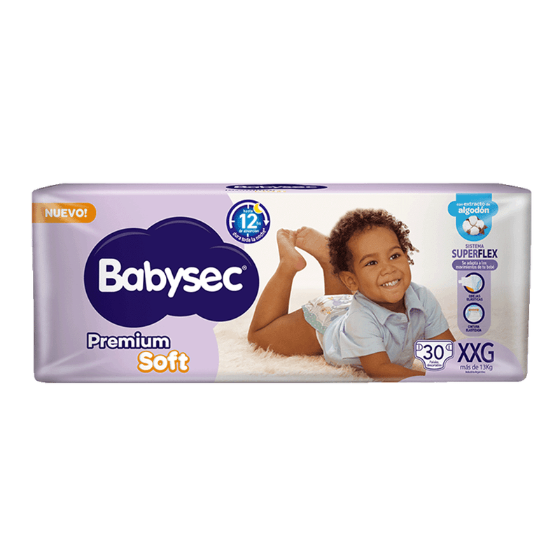 Pañales BABYSEC Premium Soft Xxg 30u