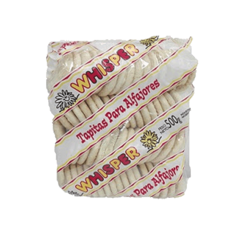 Galletitas WHISPER Tapitas Alfajor 500gr