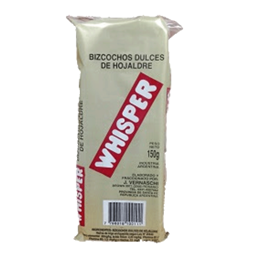 Triangulos de Hojaldre Whisper x 150 gr