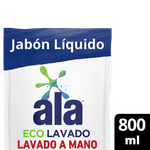 Jabon Liquido ALA Ecolavado Lavado a Mano Doy Pack 800ml