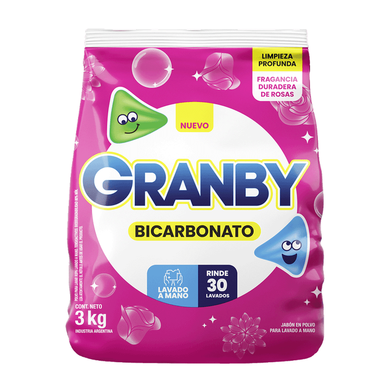 Jabon Polvo GRANBY Regular Rosas 3k