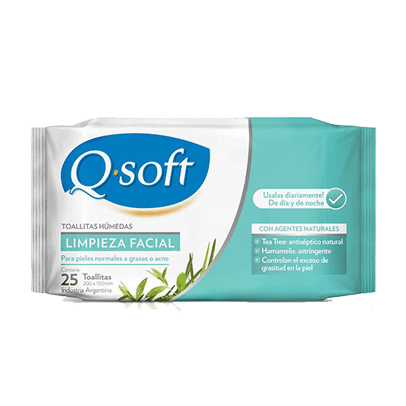 Toallas Humedas Q SOFT Desmaquillantes Control Acne 25u