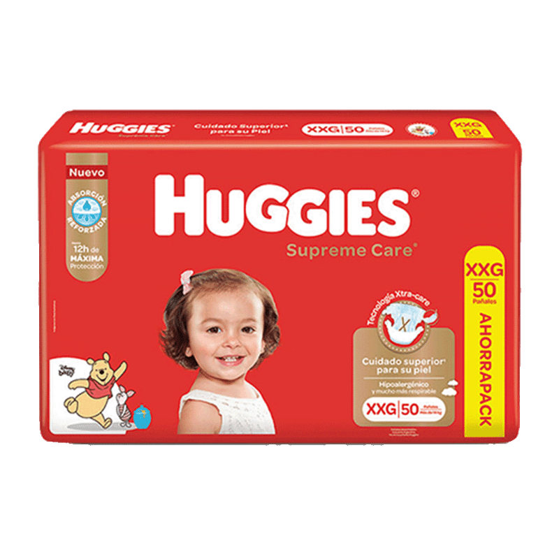 Pañales HUGGIES Supreme Care Xxg 50u