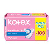 Protector Diarios KOTEX Cuidad Diario Sin Perfume 100u