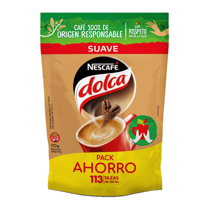 Cafe Instantaneo NESCAFE DOLCA Suave Doy Pack 170g